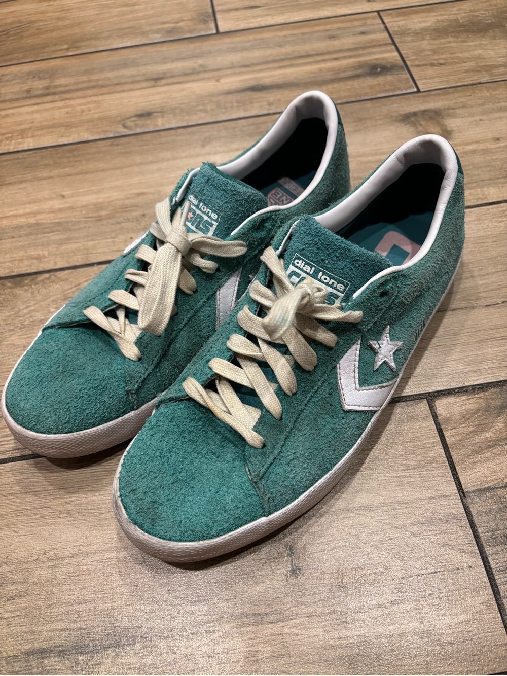 Y2K Converse Dial Tone Forest Green Suede Sneakers Size 10.5 Mens